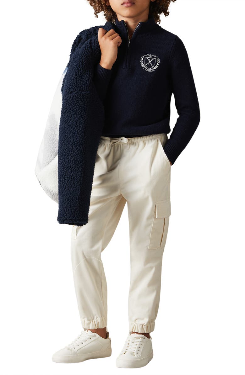 Reiss Kids' Aymos Sr. Corduroy Tapered Cargo Pants, Alternate, color, 