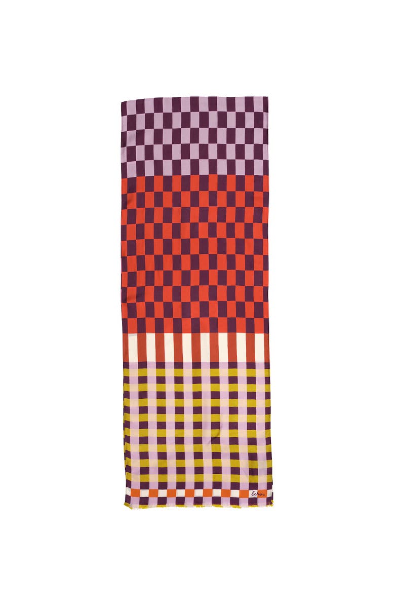 Echo Checks Checks Silk Oblong, Main, color, Fig