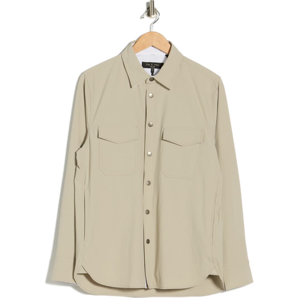 Rag & Bone Stretch Cpo Overshirt In Neutral