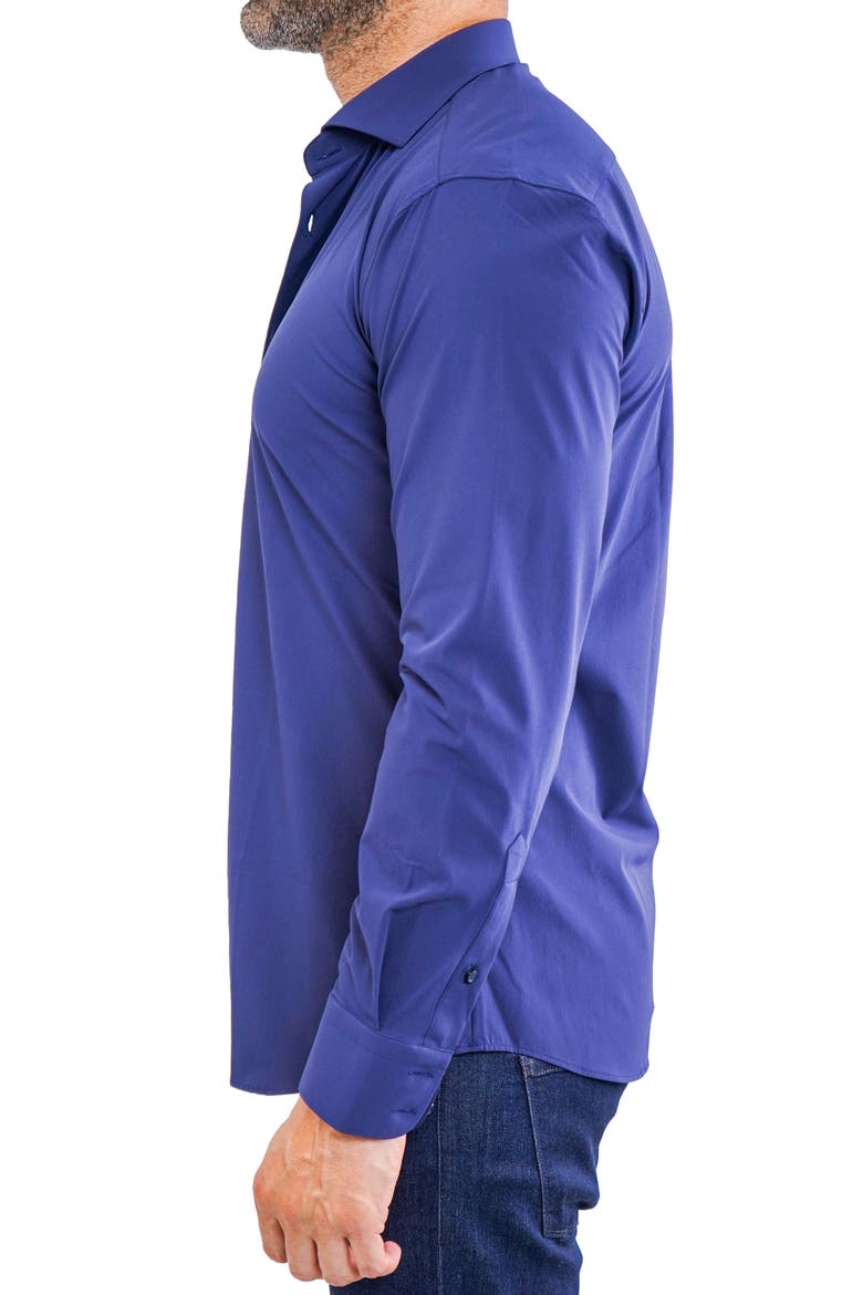 Einstein Stretchcore Performance Button-Up Shirt, Alternate, color, BLUE
