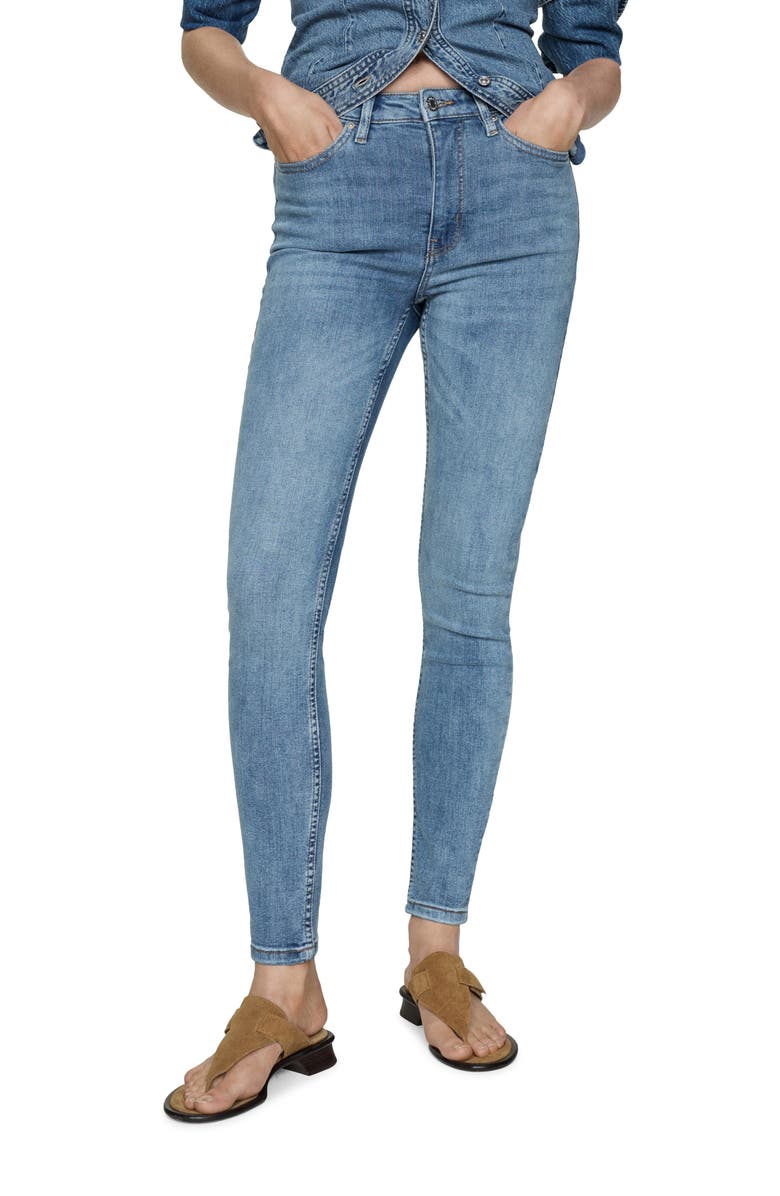 MANGO High Waist Skinny Jeans, Main, color, 