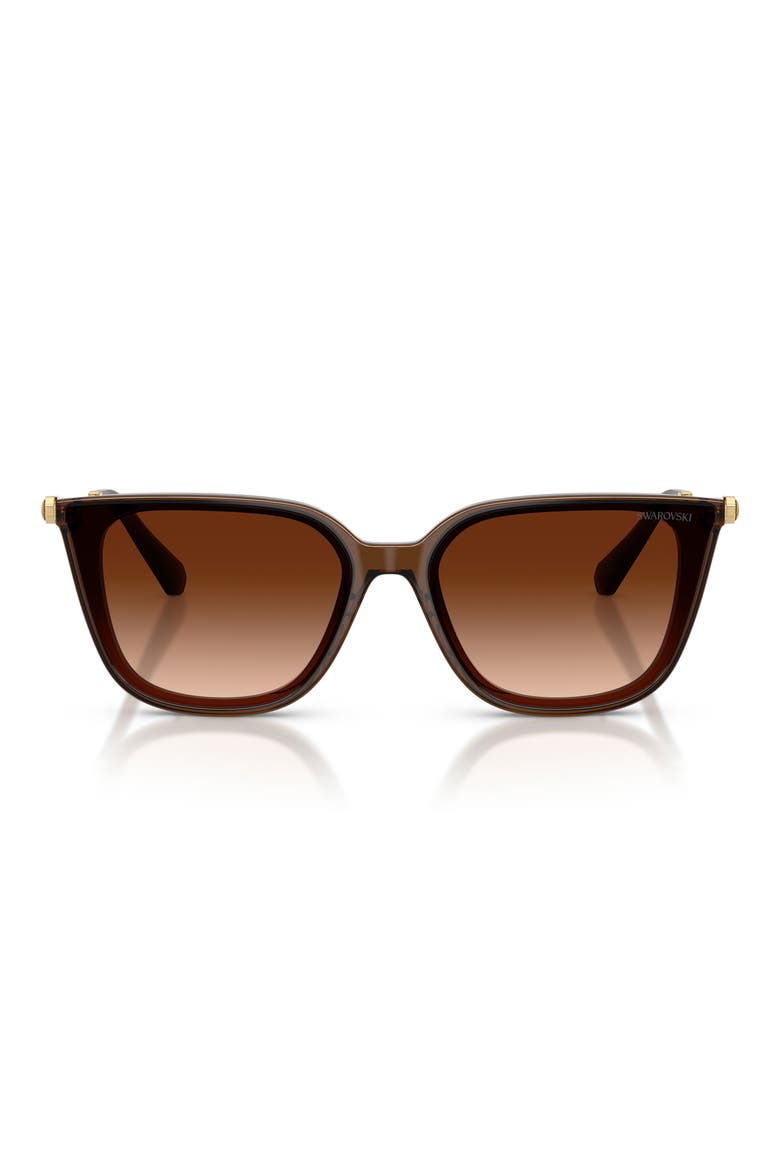 63mm Oversize Square Sunglasses, Main, color, TRANSPARENT BROWN / BROWN