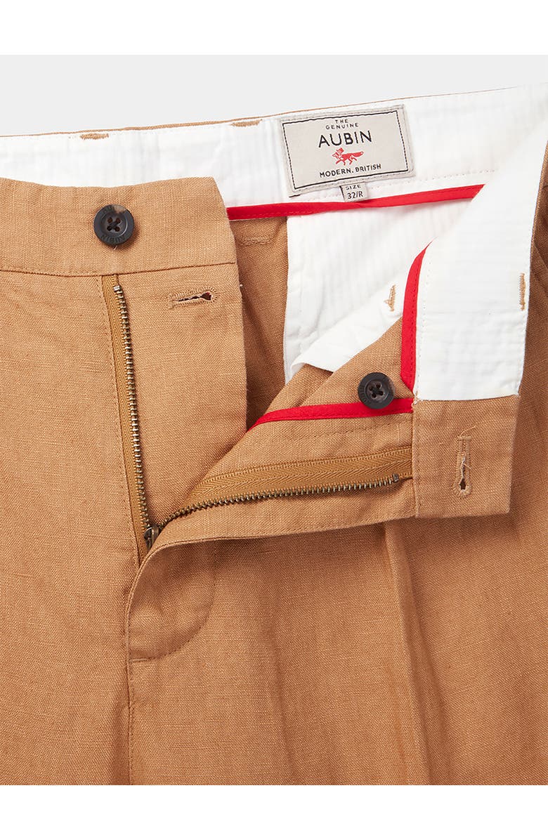 Aubin Belvedere Relaxed Linen Trouser, Alternate, color, Mustard