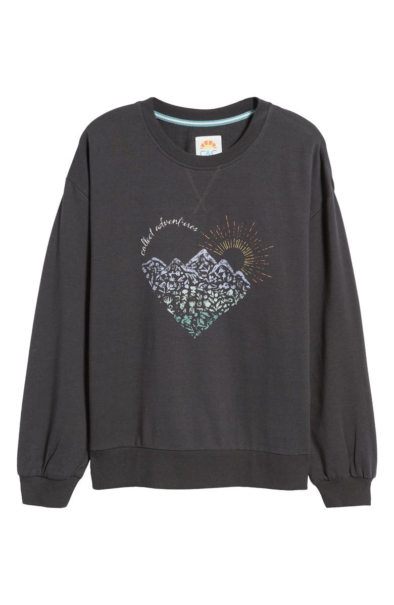 C & C California Millie Graphic Sweatshirt, Alternate, color, 