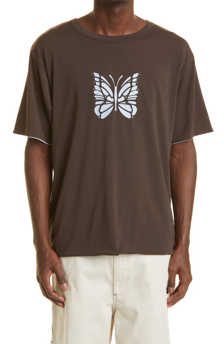 Needles Reversible Papillon Logo Graphic Tee, Main, color,