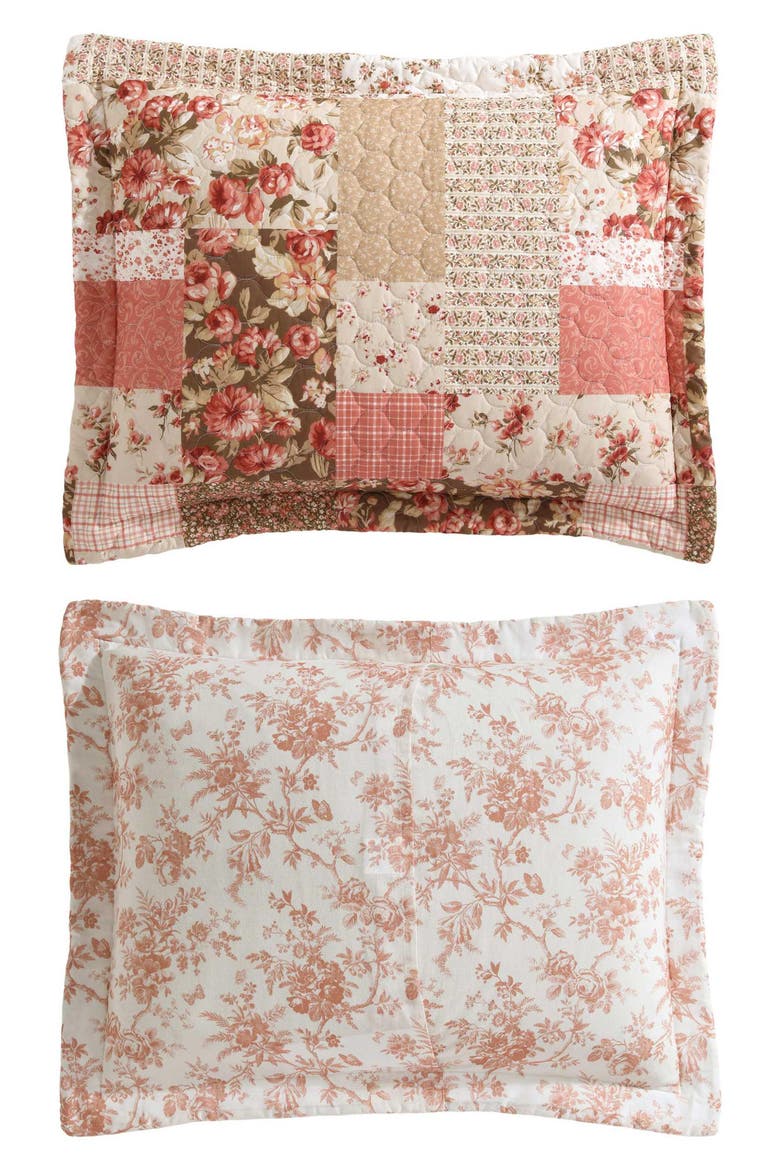 Harrietta Patchwork Cotton Quilt & Sham 3-Piece Set, Alternate, color, ROSEWOOD/ GOLD