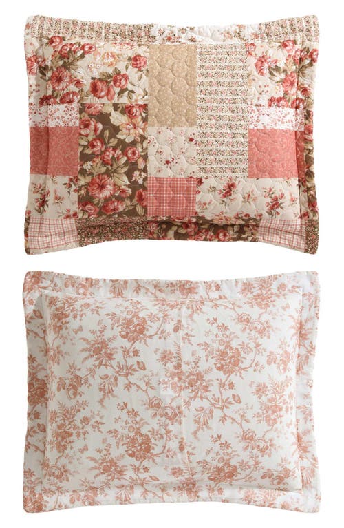 Laura Ashley Harrietta Patchwork Quilt & Sham 3-piece Set In Rosewood/gold