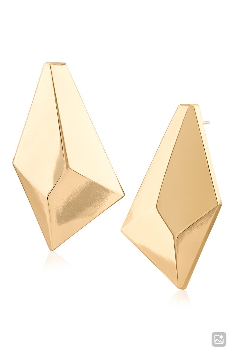 Museum Ridge Stud Earrings (Nordstrom Exclusive), Main, color, GOLD