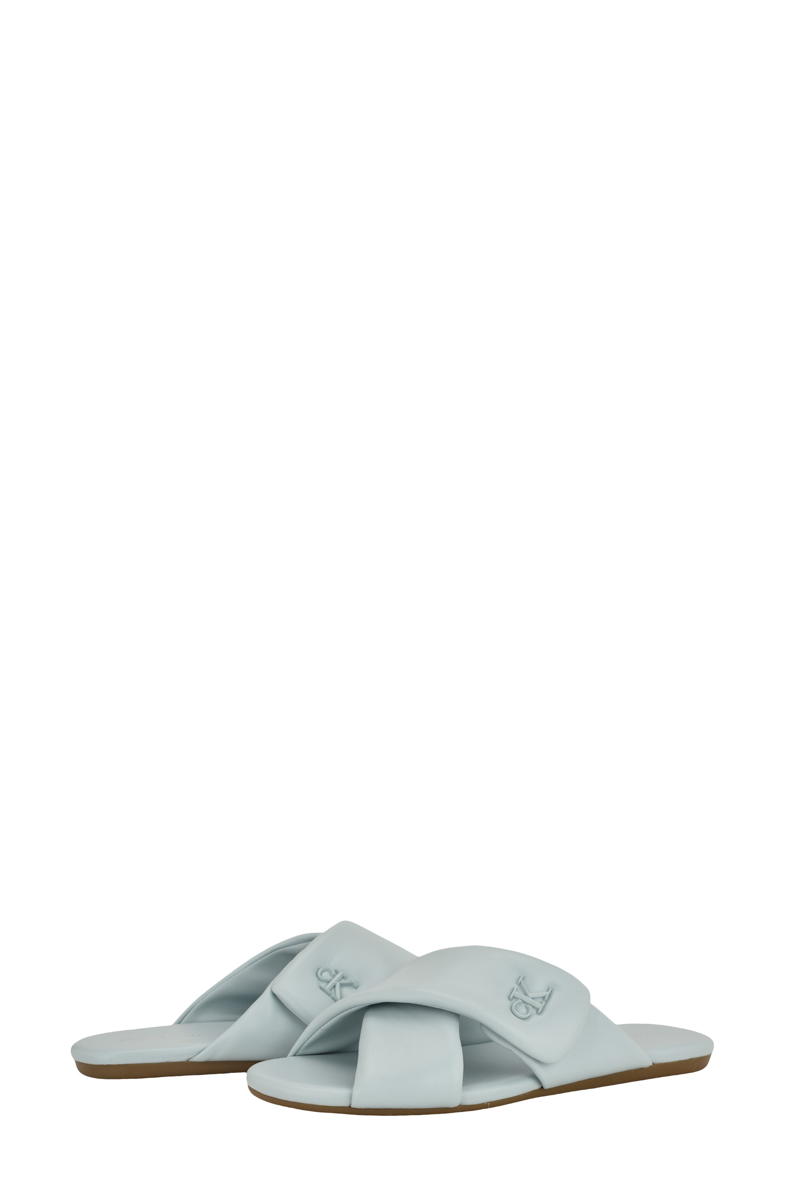 Calvin Klein Renley Slide Sandal, Alternate, color, Light Blue