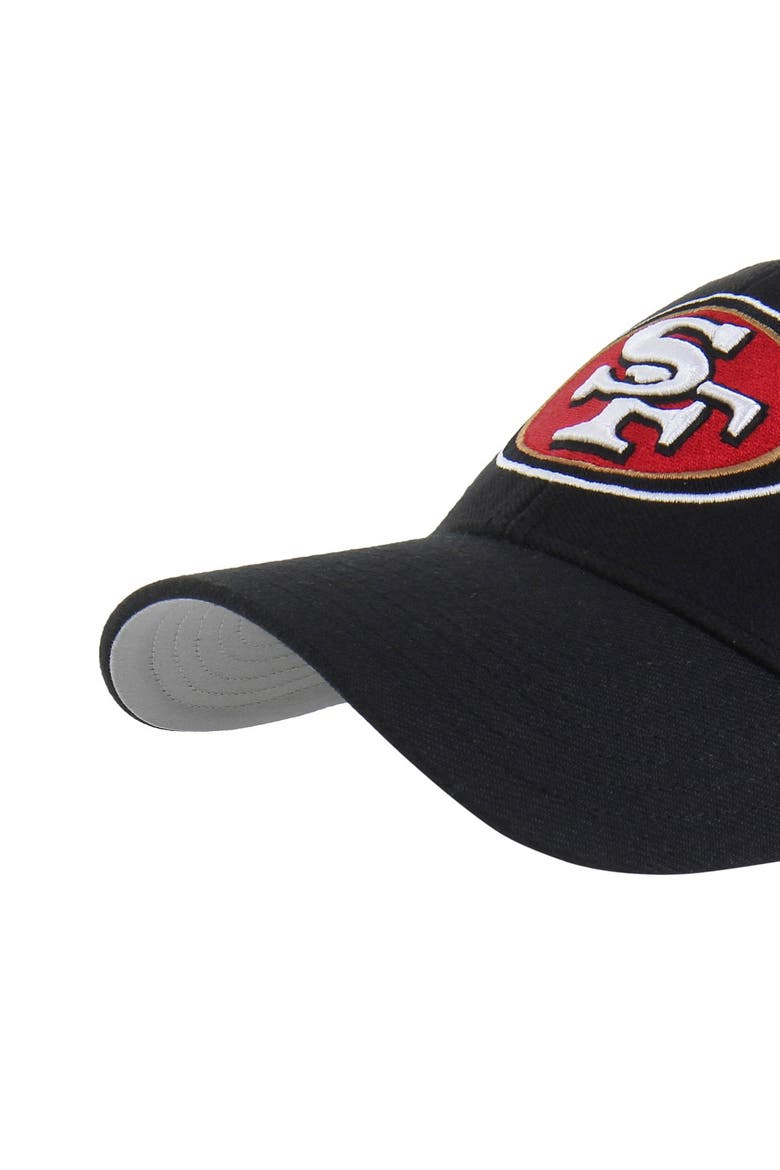 Men's '47  Black San Francisco 49ers MVP Adjustable Hat, Alternate, color, Black