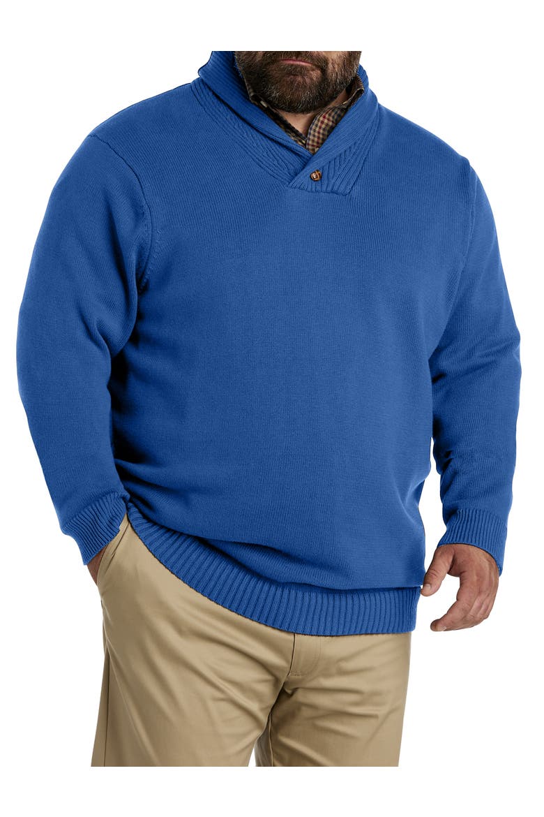 Shawl Collar Pullover, Main, color, BLUE QUARTZ