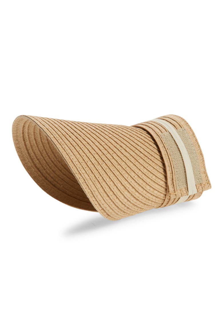 Packable Straw Visor, Alternate, color, NATURAL STRAW