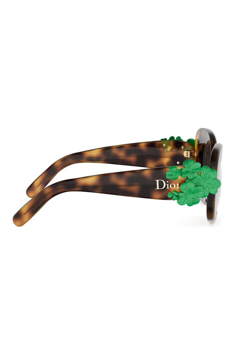 'Dior Clover S3I 51mm Gradient Butterfly Sunglasses, Alternate, color, BLONDE HAVANA / GRADIENT SMOKE
