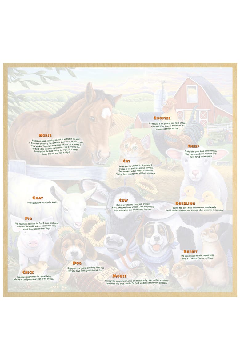 Farm Friends 48 Piece Wood Jigsaw Puzzle, Alternate, color, Multicolor