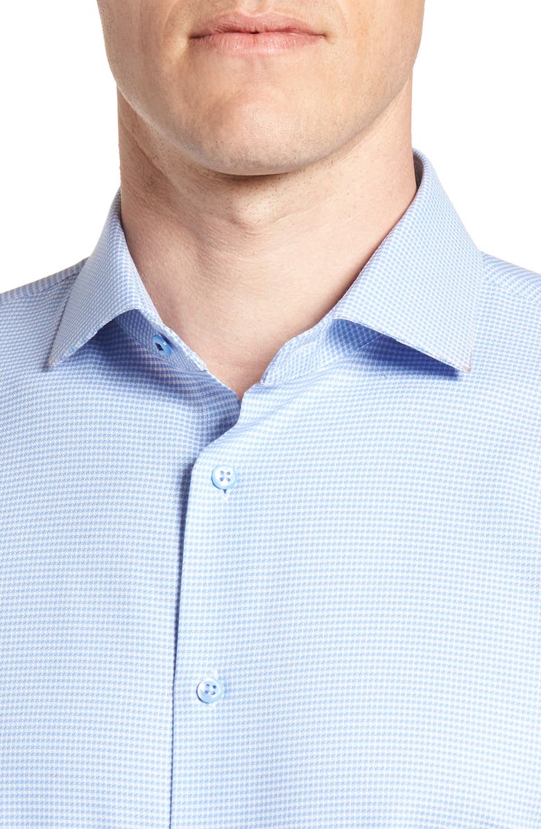 Nordstrom Men's Shop Tech-Smart Trim Fit Stretch Texture Dress Shirt, Alternate, color, 
