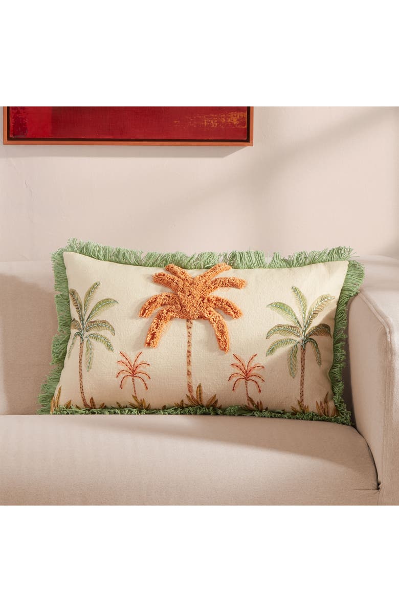 ROSELLI TRADING COMPANY Jungle Love Oblong Accent Pillow, Alternate, color, Beige Multi