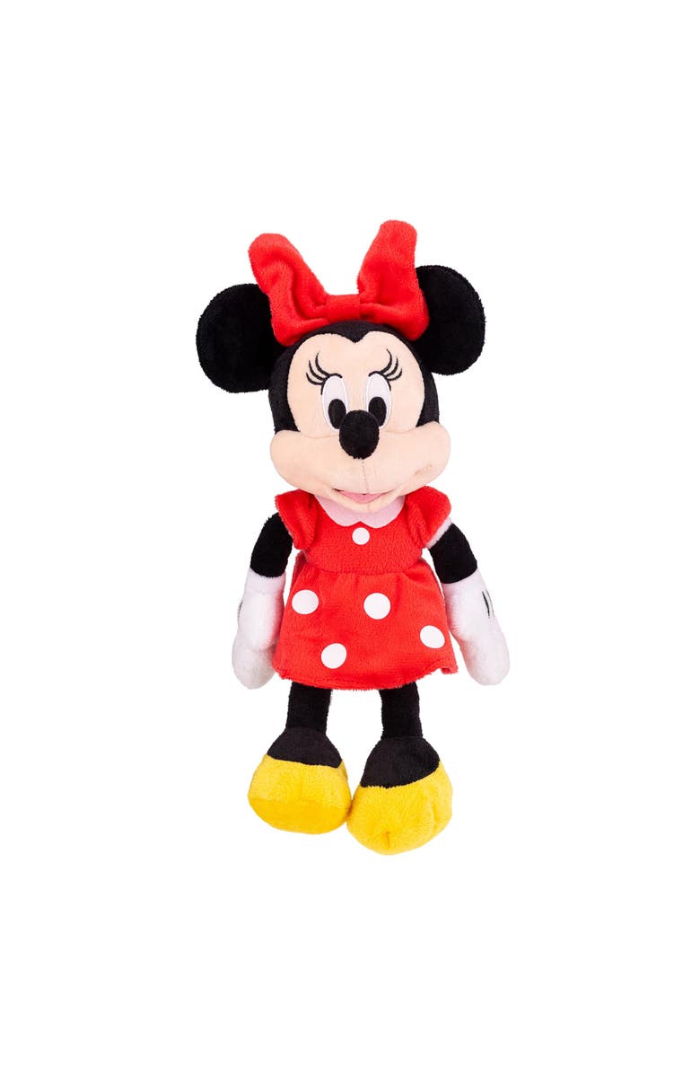 Toynk Disney Minnie Mouse 11 inch Child Plush Toy Stuffed Character Doll, Main, color, Red