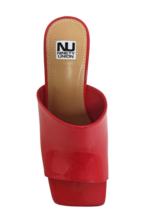 Ninety Union Florence Square Toe Mule In Red