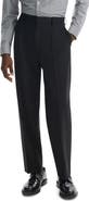 Theory Relaxed Fit Pleated Stretch Wool Dress Pants