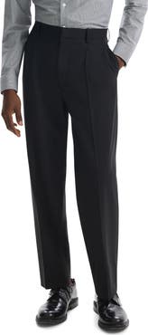 Theory Relaxed Fit Pleated Stretch Wool Dress Pants