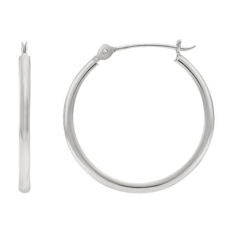 Sterling Silver 18MM Hoop Earrings