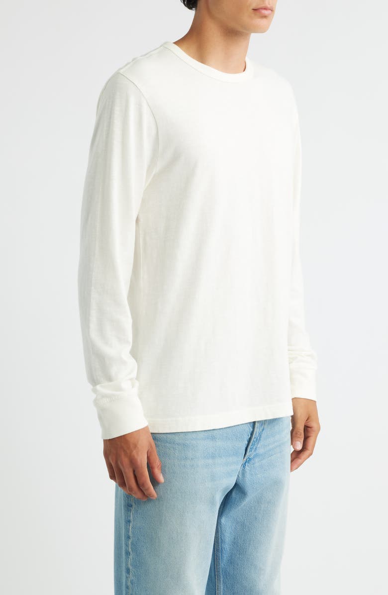 Treasure & Bond Long Sleeve Slub Cotton Crewneck T-Shirt, Alternate, color, Ivory Egret
