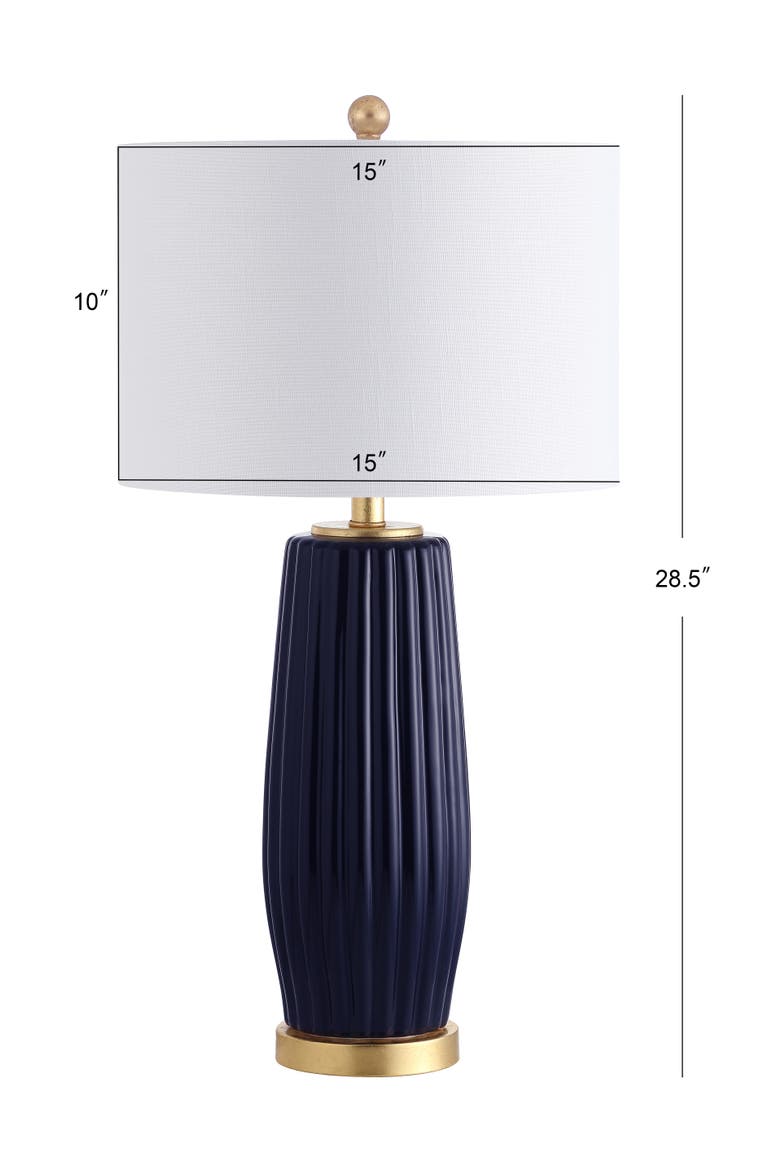 Roman 28.5" Ceramic LED Table Lamp, Alternate, color, Navy
