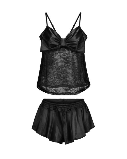 Adore Me Idrina Women's Pajama Cami & Shorts Set In Black