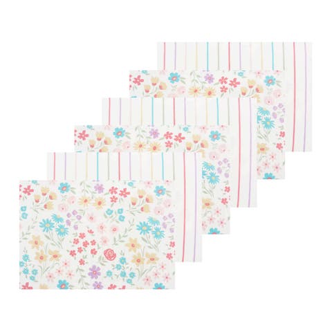 Bunnies & Blooms Placemats Set of 6, 14" x 20"