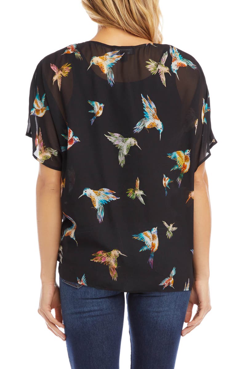 Karen Kane Twist Front Blouse, Alternate, color, 