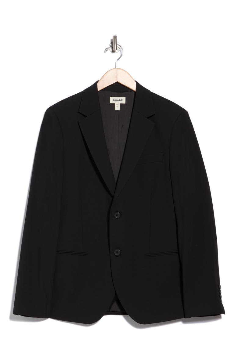 Skinny Fit Suit Jacket, Alternate, color, BLACK CAVIAR