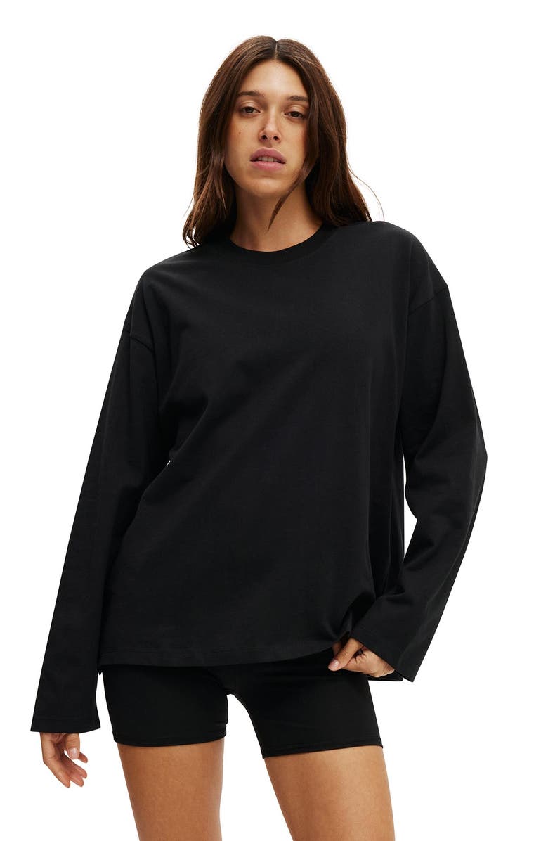 COTTON ON BODY Women
s Active Long Sleeve Graphic Crew, Main, color, 
