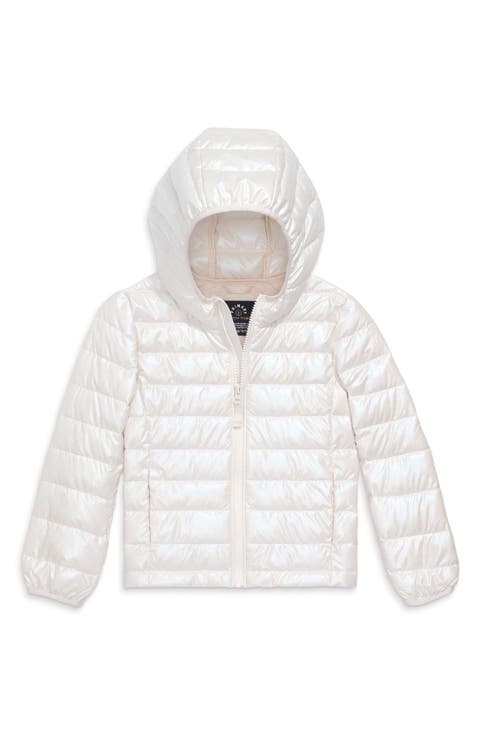 Kids' Lightweight Water Repellent Metallic Puffer Jacket