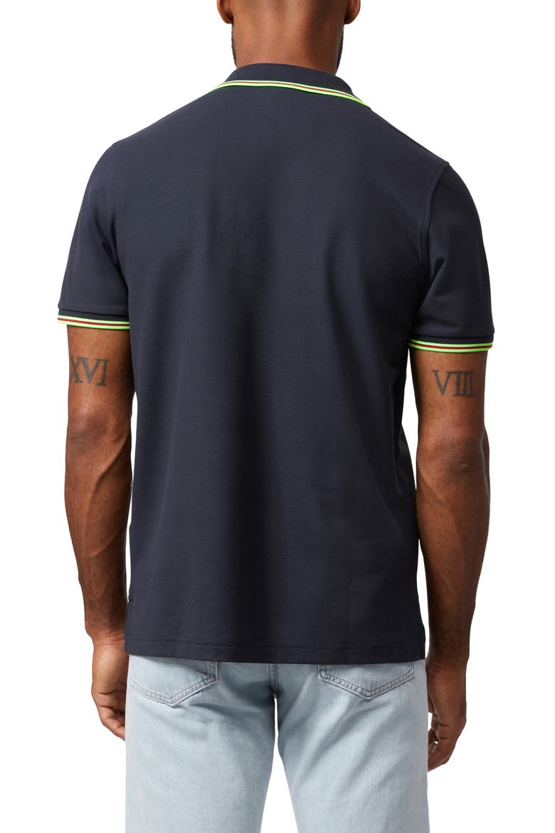 Gresham Tipped Piqué Polo, Alternate, color, NAVY