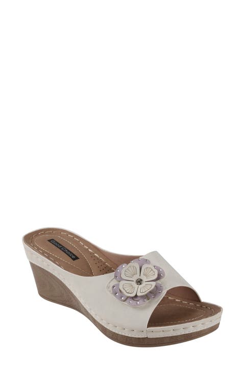 Naples Flower Wedge Sandal (Women)