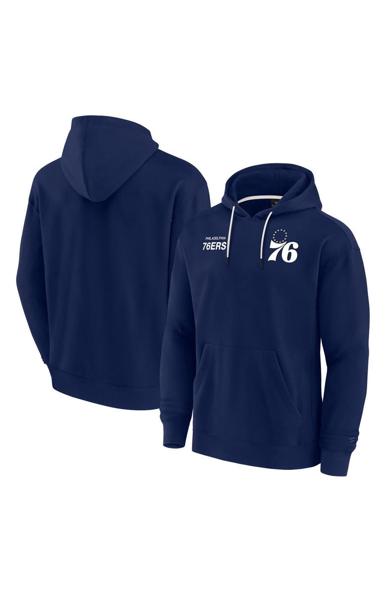 FANATICS Unisex Fanatics Navy Philadelphia 76ers Elements Super Soft Fleece Pullover Hoodie, Main, color, Navy