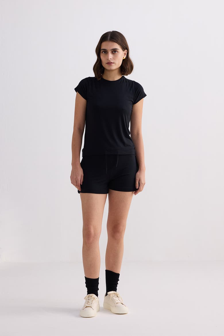 Essential Knit Shorts, Alternate, color, Black