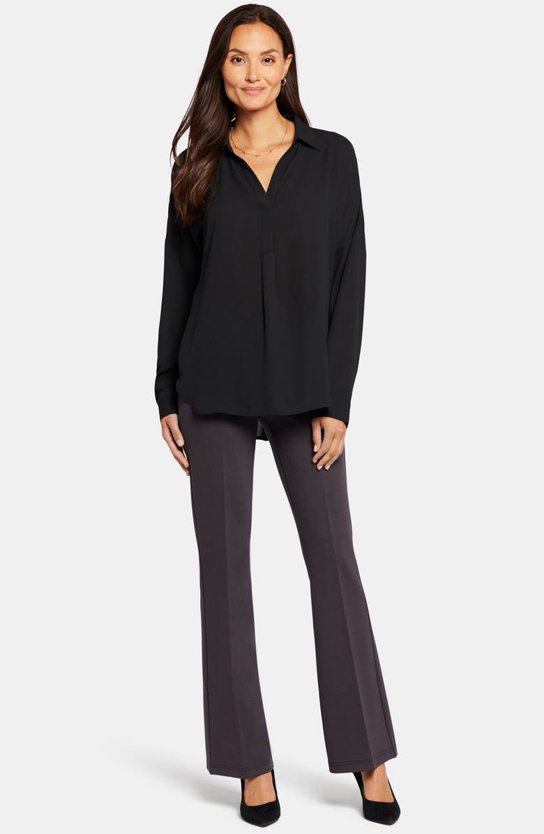 NYDJ Becky Recycled Polyester Georgette Blouse, Alternate, color, Black