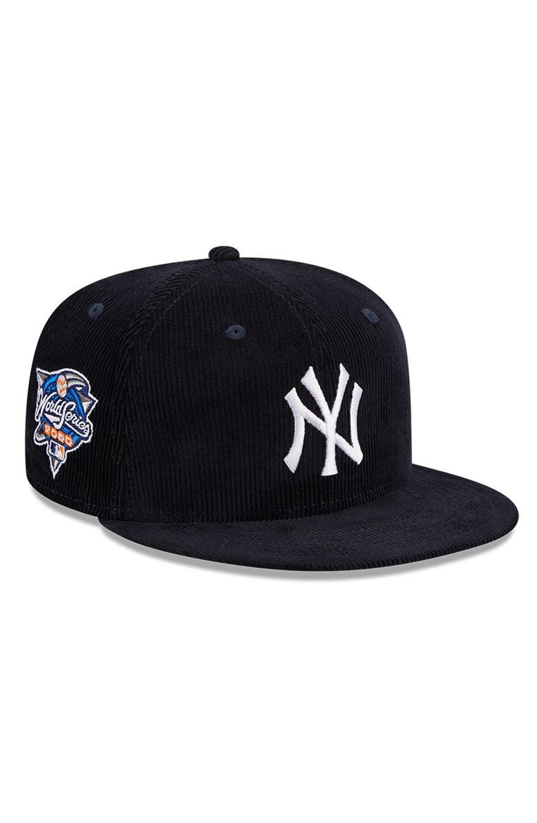 New Era Men's New Era Navy New York Yankees Throwback Corduroy 59FIFTY Fitted Hat, Main, color, 