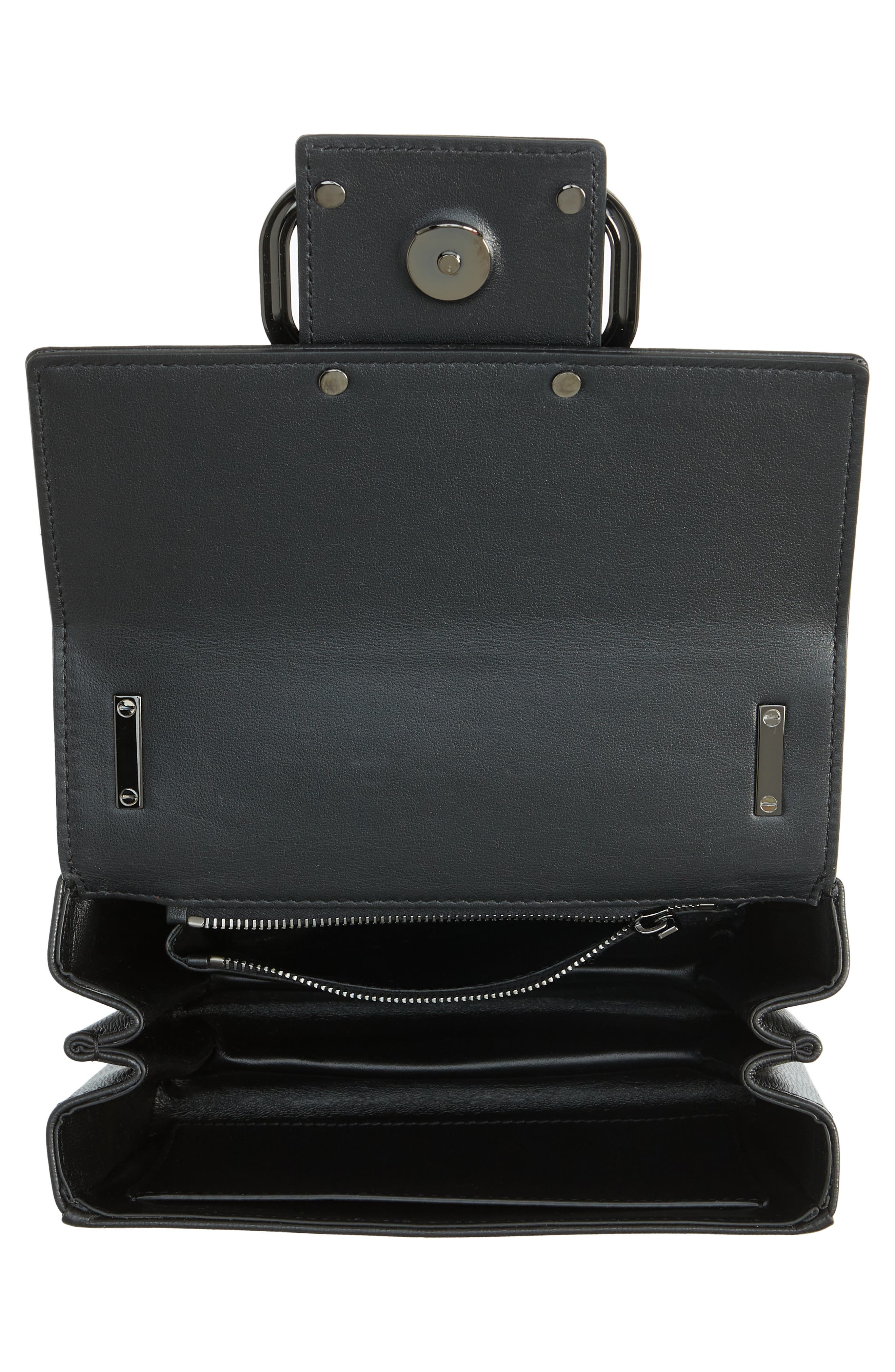 Valentino Garavani Stud Sign VLOGO Leather Shoulder Bag, Alternate, color, 