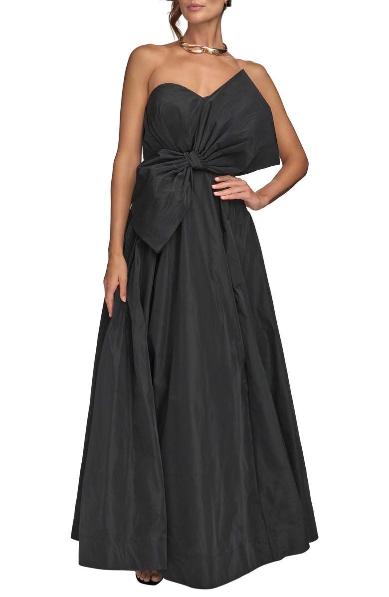 Donna Karan New York Bow Strapless Ballgown, Main, color,