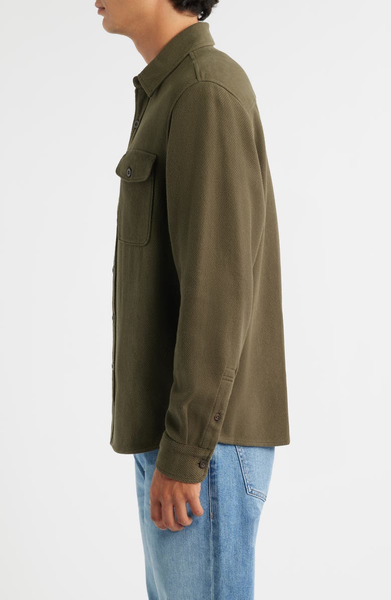 Treasure & Bond Texture Twill Button-Up Shirt, Alternate, color, Olive Sarma