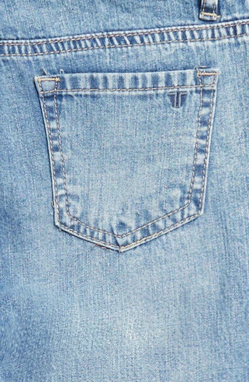 Shop Tractr Kids' Slim Wide Leg Jeans In Indigo Wash