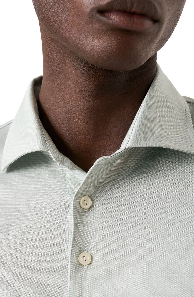 Eton Filo Di Scozia Jacquard Polo, Alternate, color, Medium Green