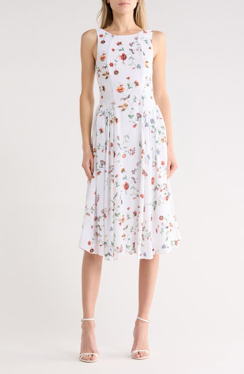 Ballet Neck Midi Dress