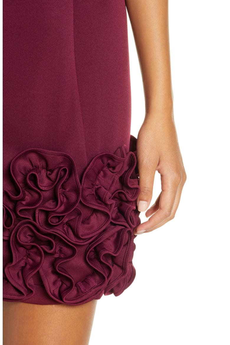 Donna Ricco Cupcake Hem Scuba Sheath Dress, Alternate, color, WINE
