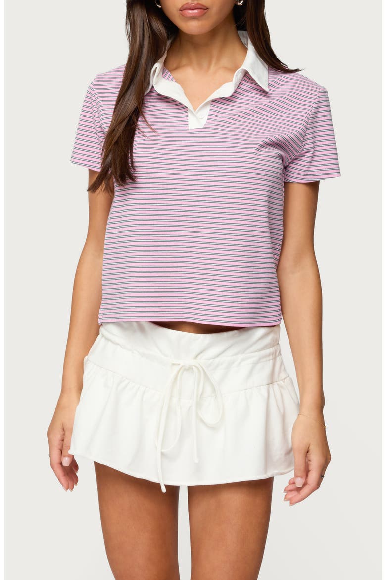 Lennie Stripe Polo, Main, color, PINK