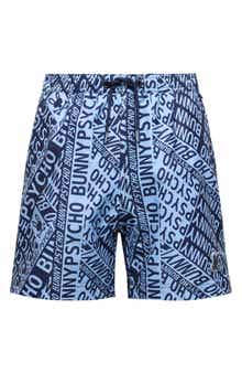 Psycho Bunny Kids' Capri Print Swim Trunks