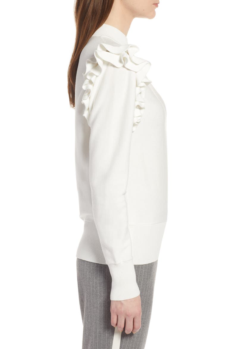 Detachable Sleeve Sweater, Alternate, color, WHITE