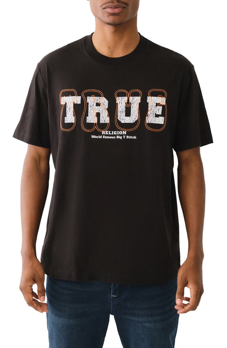 True Religion Brand Jeans True Stitch Logo Graphic T-Shirt, Main, color, 